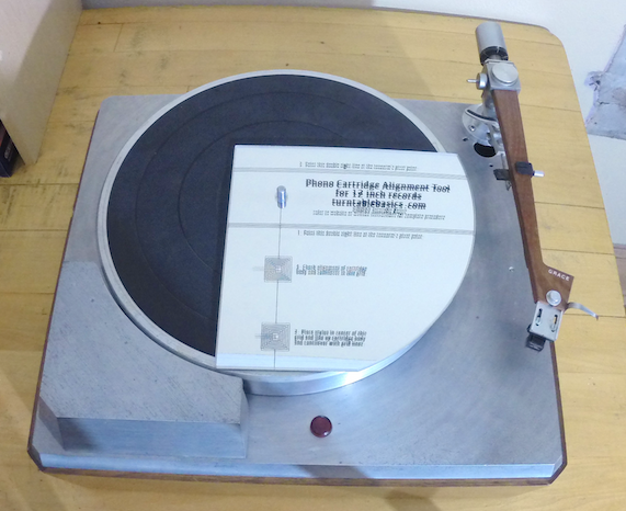 alignment gauge for 12 inch records